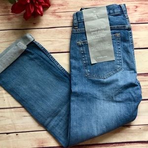 NWT EVERLANE Modern Boyfriend Jean Mid Blue